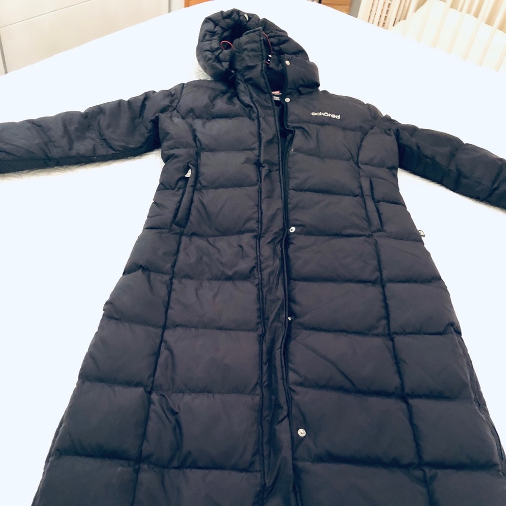 eckored extra long down coat s